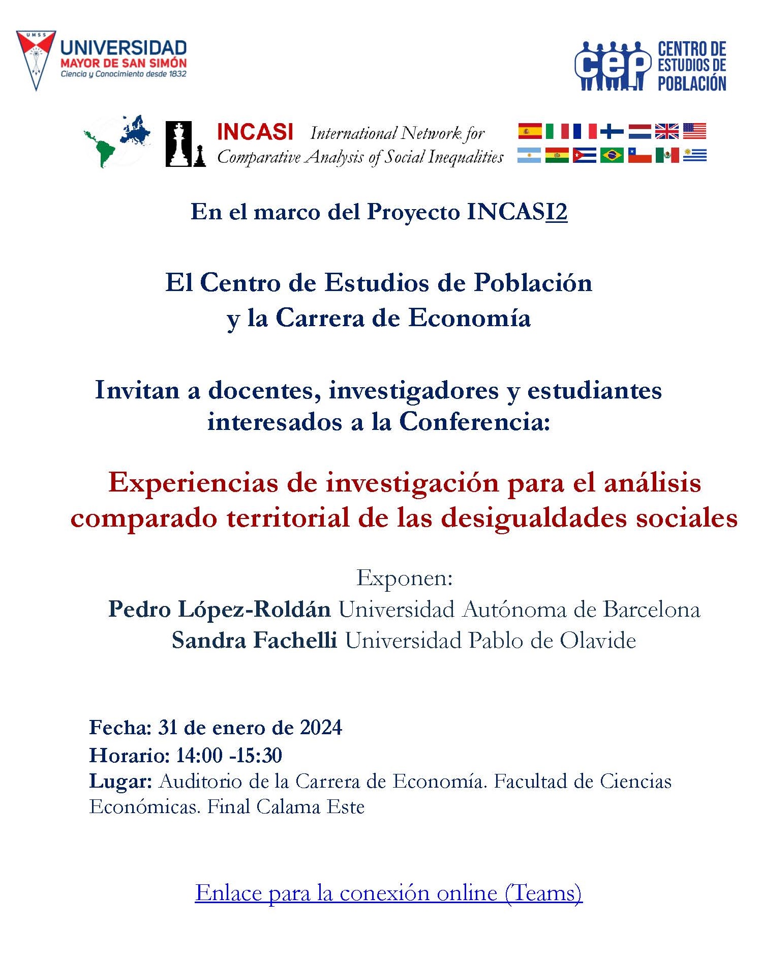Invitación Conferencia INCASI2