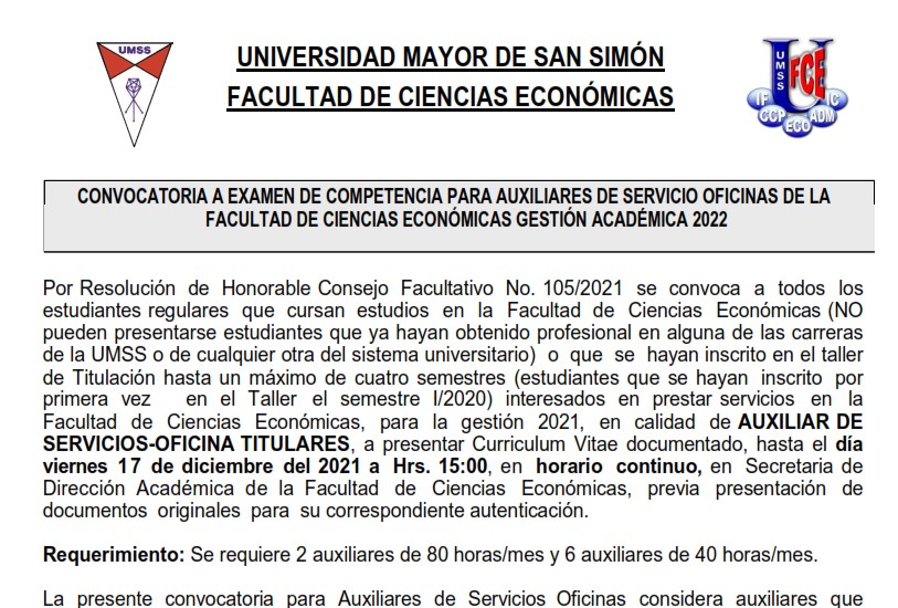 CONVOCATORIA