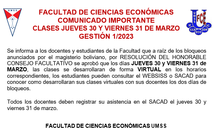 AVISO DE CLASES
