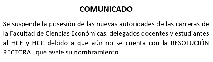 COMUNICADO ELECCIONES