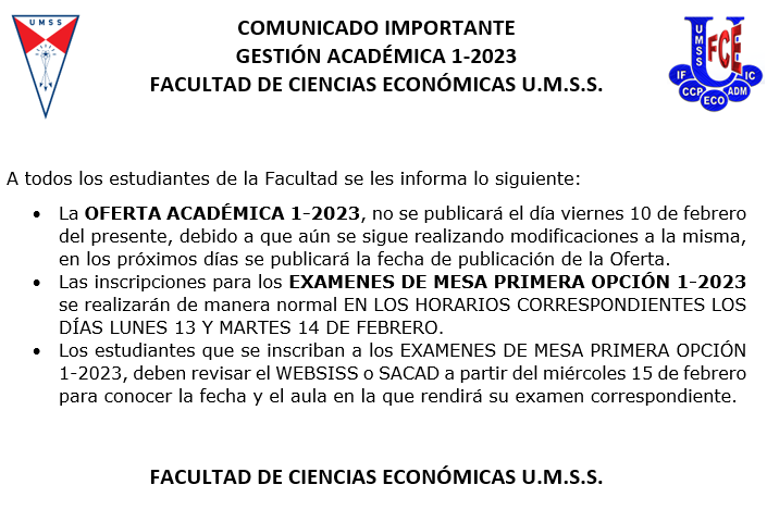 COMUNICADO FCE