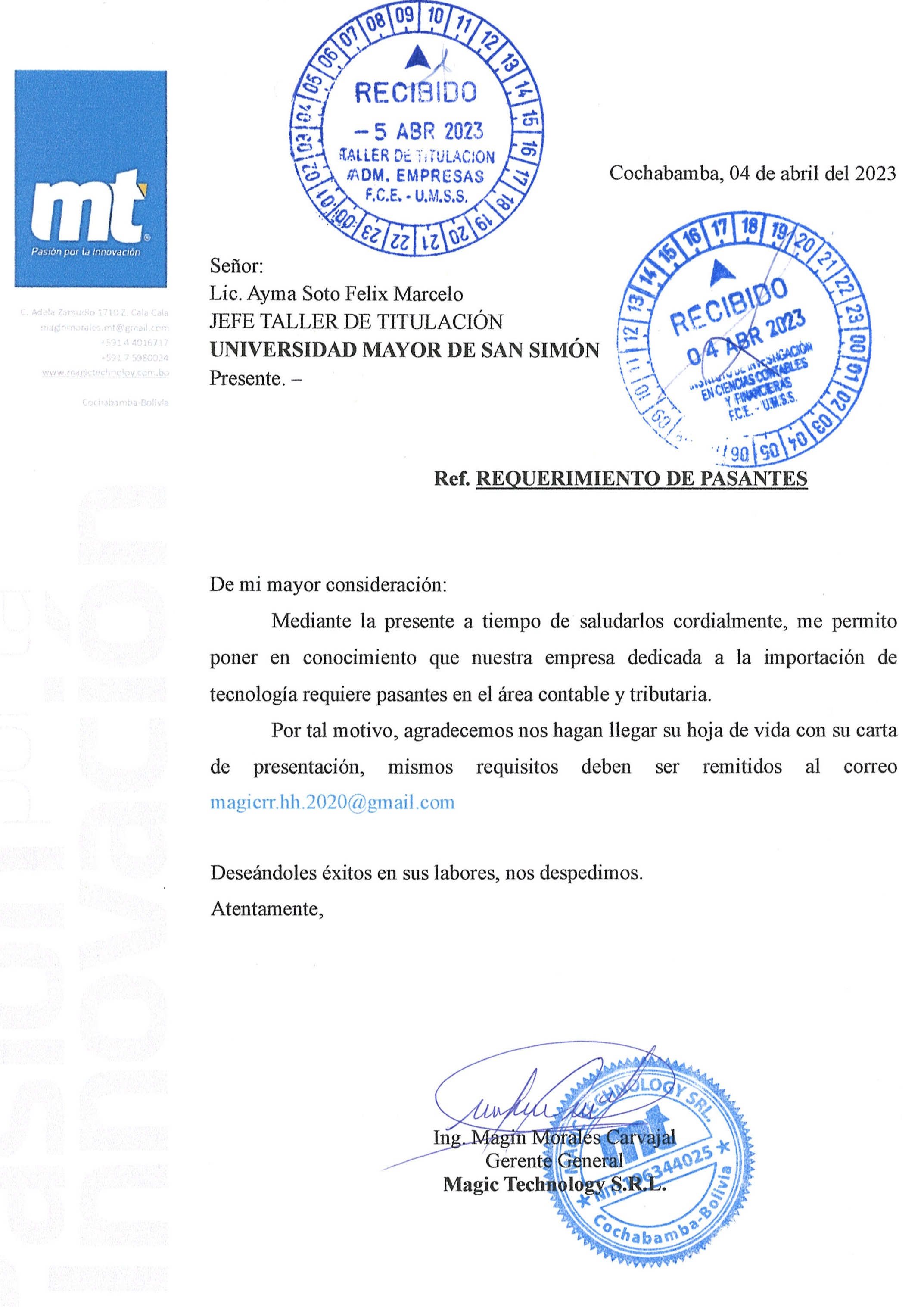 COMUNICADO