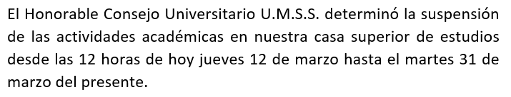 COMUNICADO
