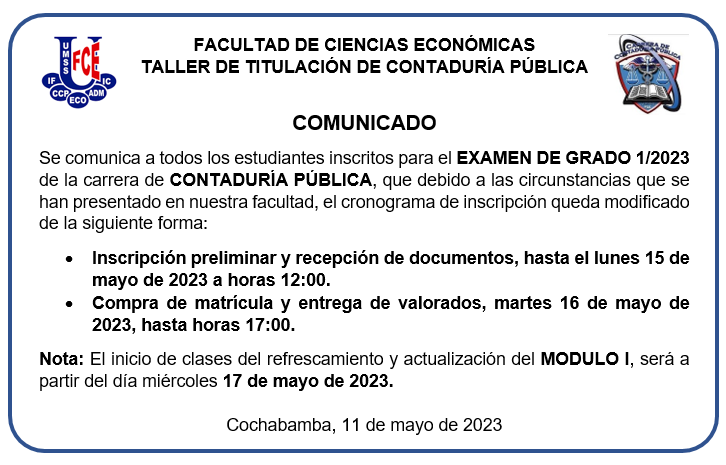 COMUNICADO