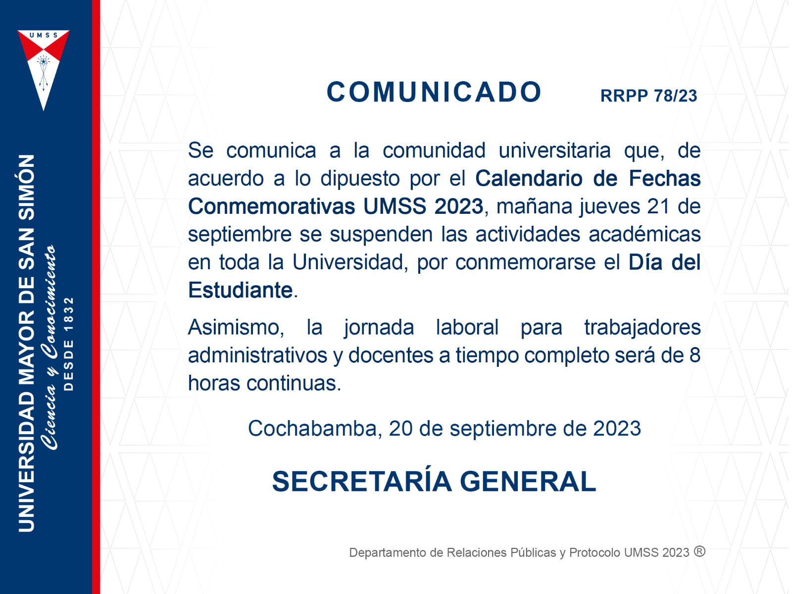 COMUNICADO