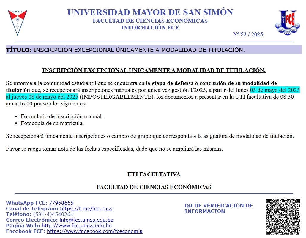 COMUNICADO