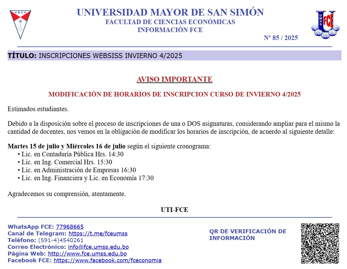 COMUNICADO