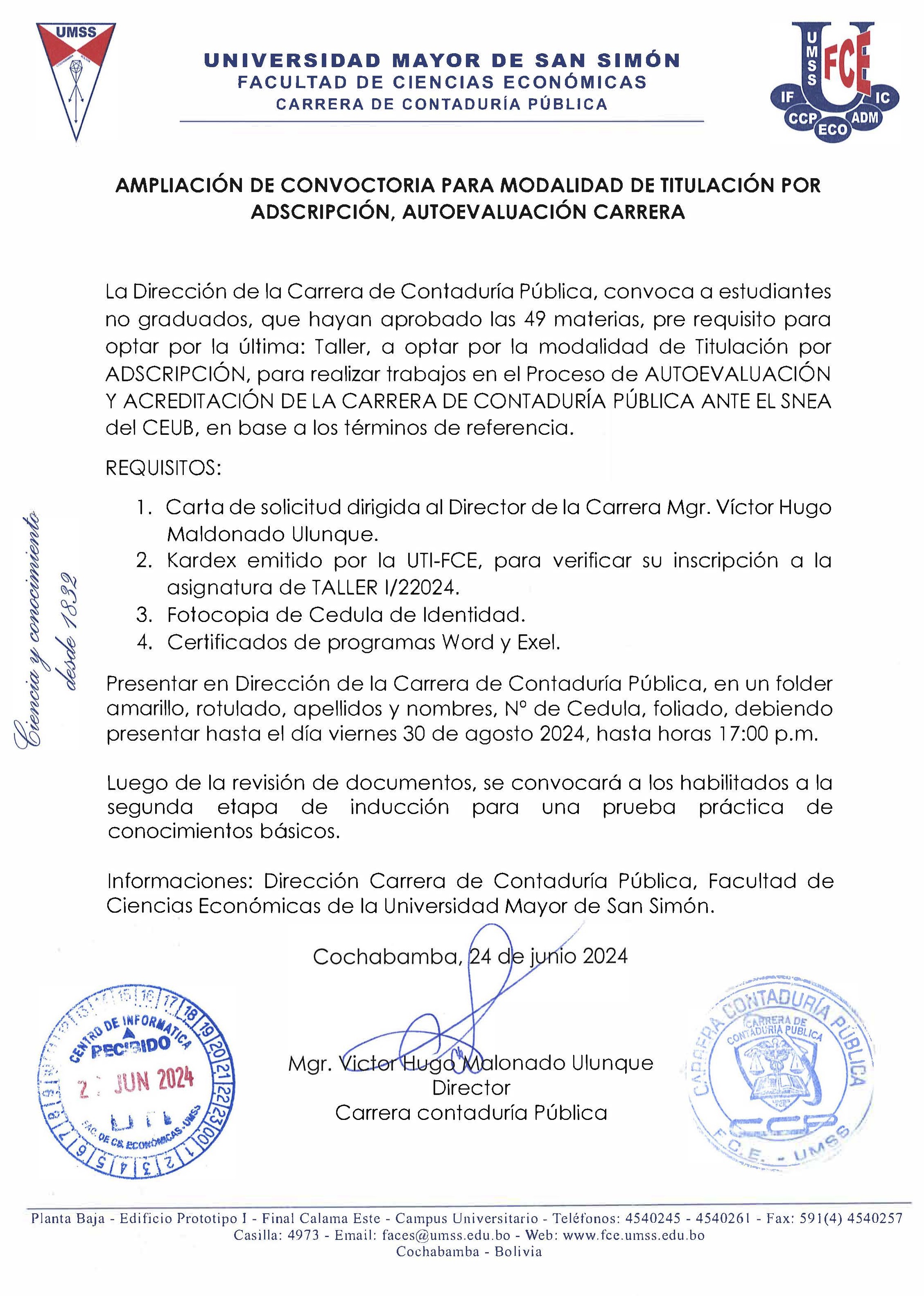 CONVOCATORIA