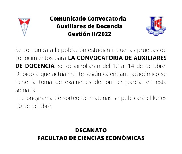 Comunicado Auxiliares