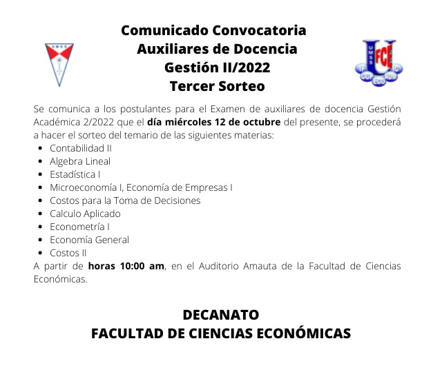 Comunicado Auxiliares