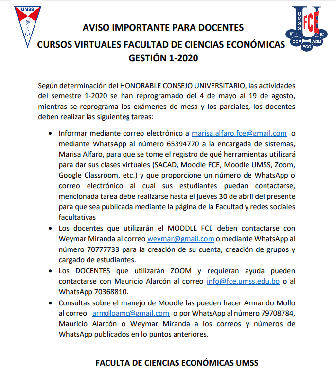 COMUNICADO