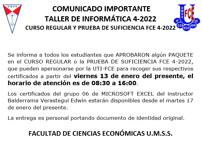 Comunicado Informática