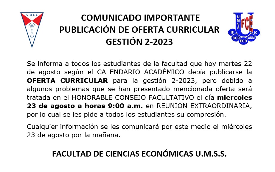 Comunicado Oferta