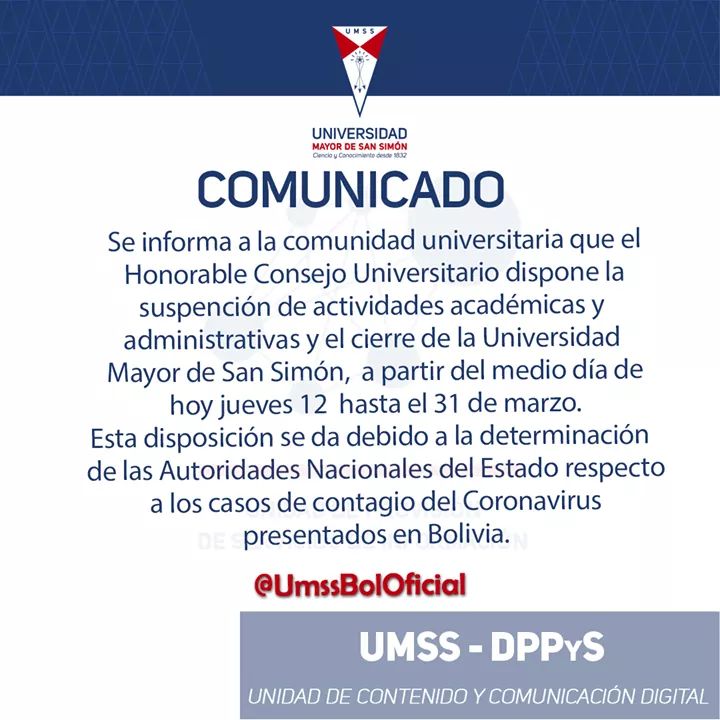 COMUNICADO UMSS
