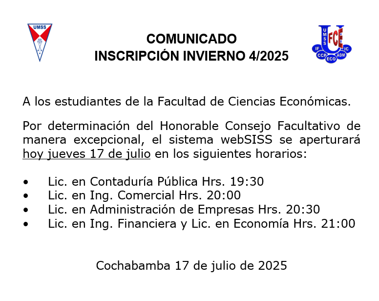 Comunicado estudiantes