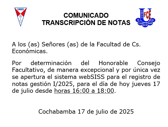 Comunicado transcripción de notas