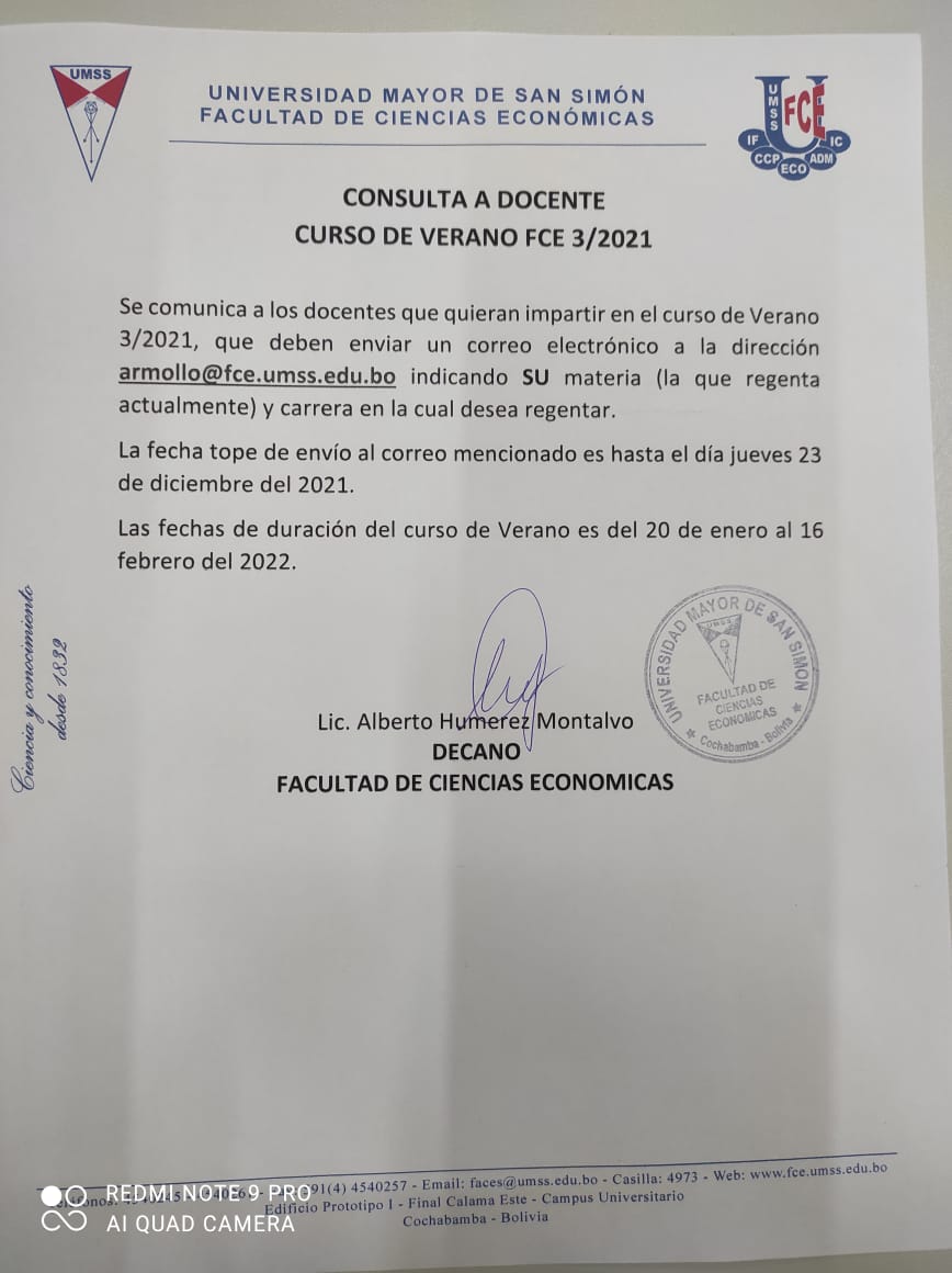 Consulta Curso de Verano