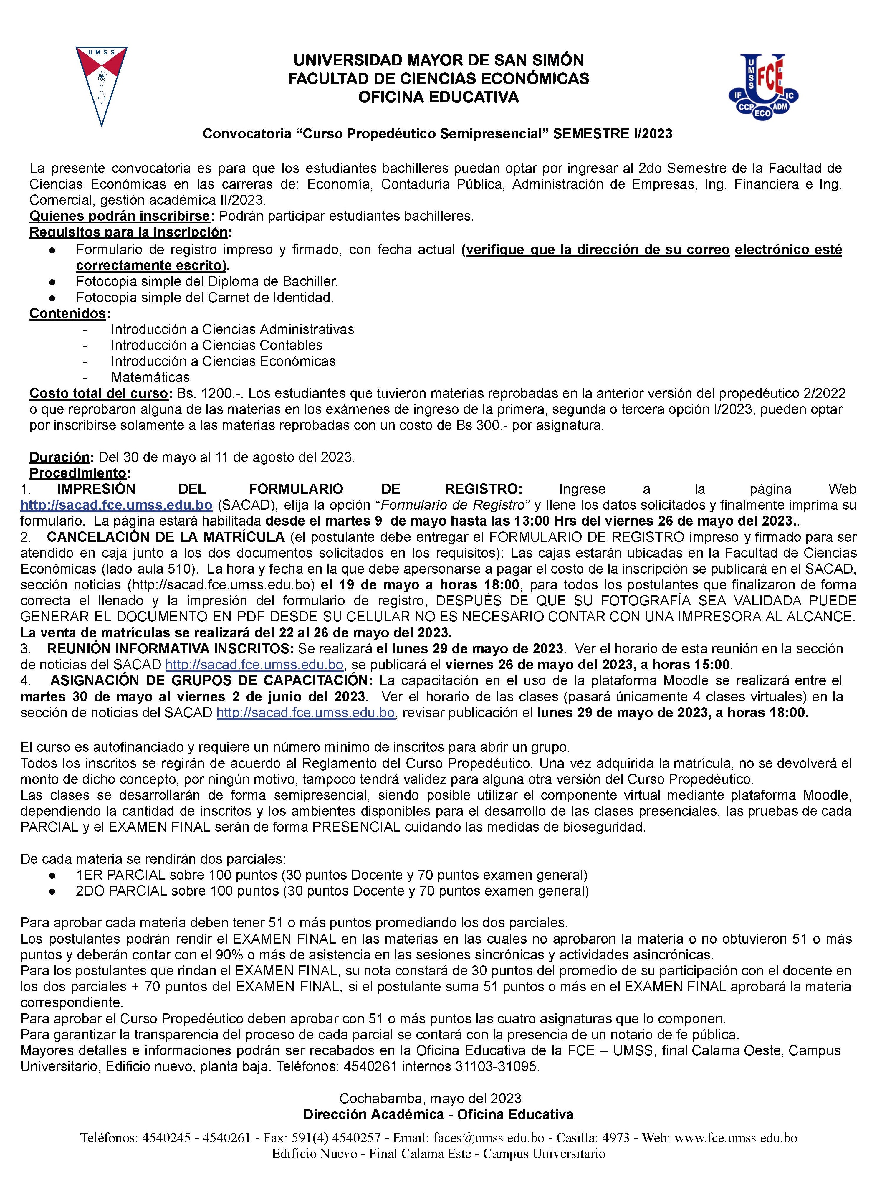 Convocatoria Estudiantes Prope 1-2023