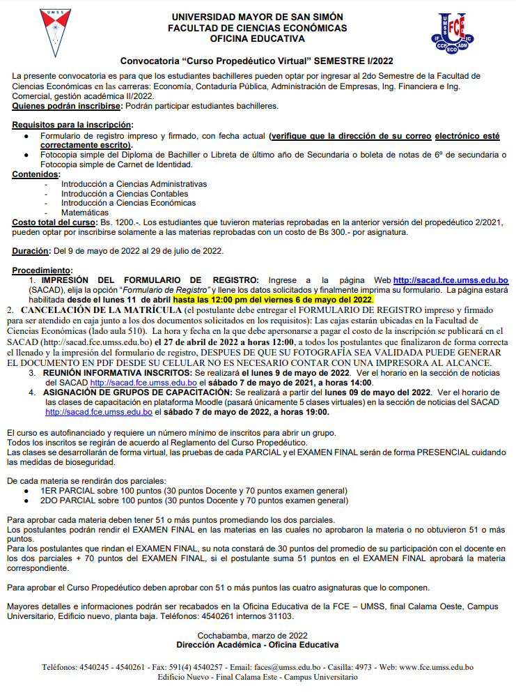 Convocatoria Prope
