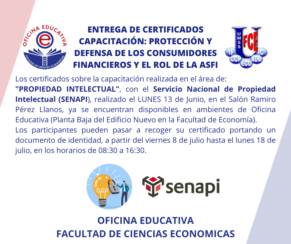 Entrega certificados SENAPI