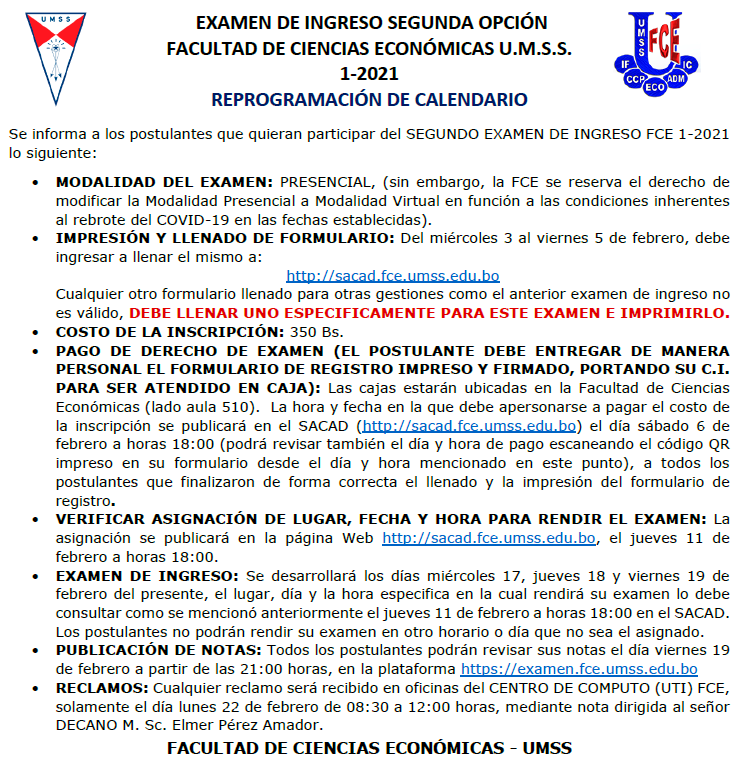 Examen 2da opción