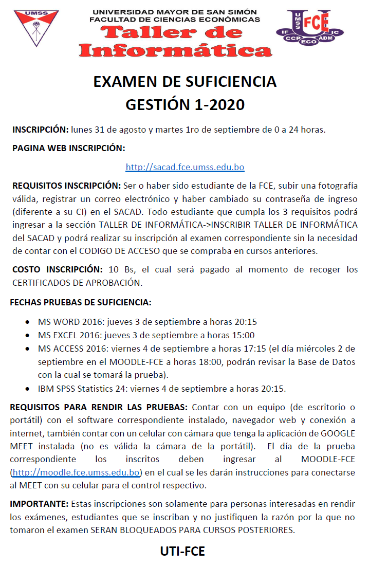 Examen Suficiencia - Taller de Informatica