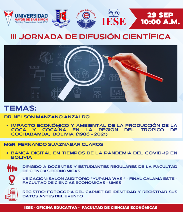 III Jornadas de Difusion cientifica IESE OE FCE