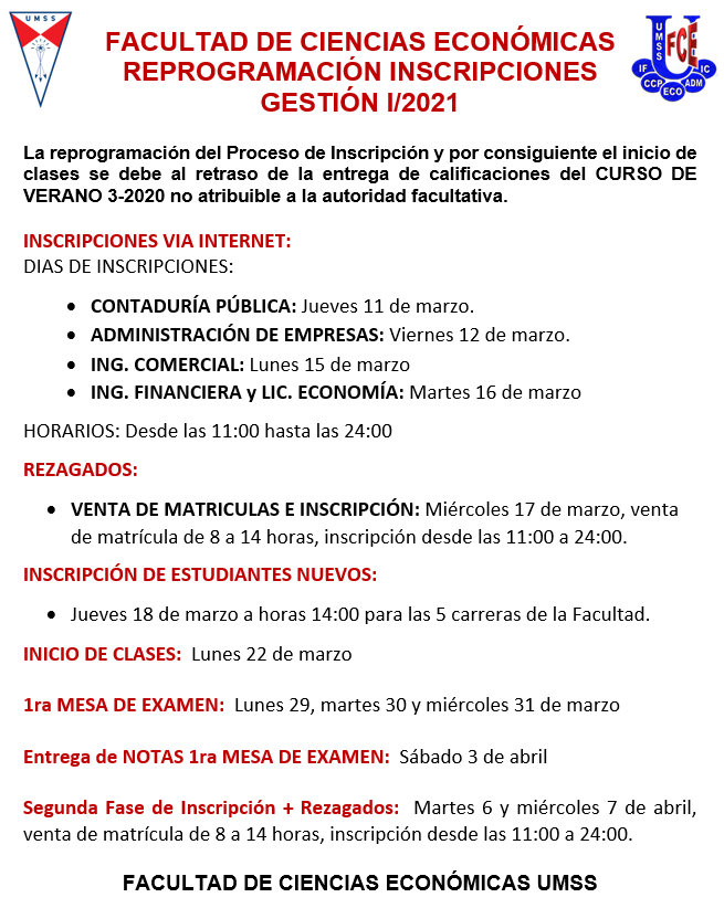 INSCRIPCIONES I-2021