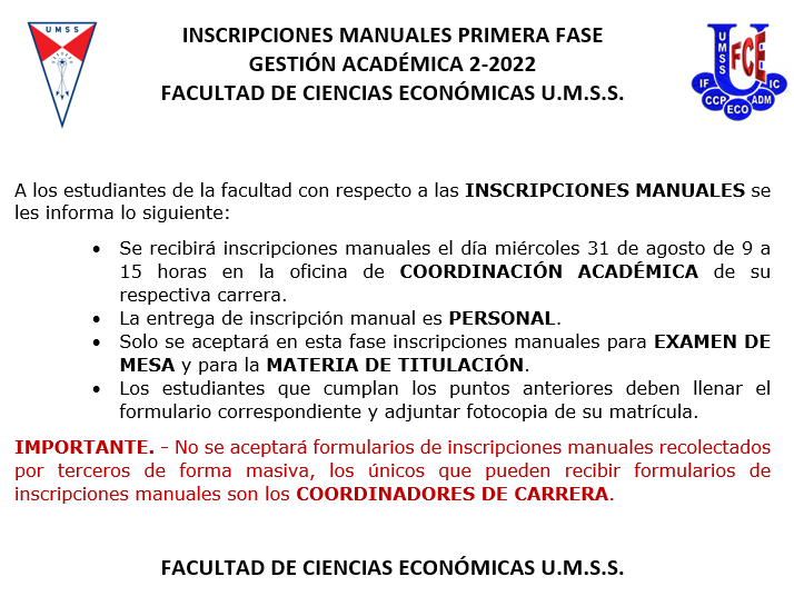 Inscripción Manual