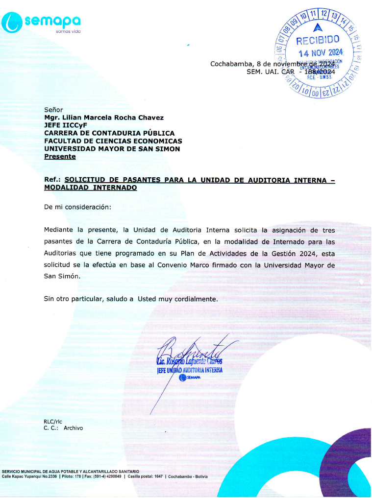 Pasantes SEMAPA