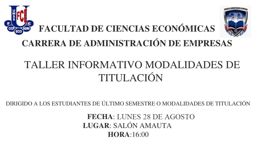 TALLER INFORMATIVO - ADM