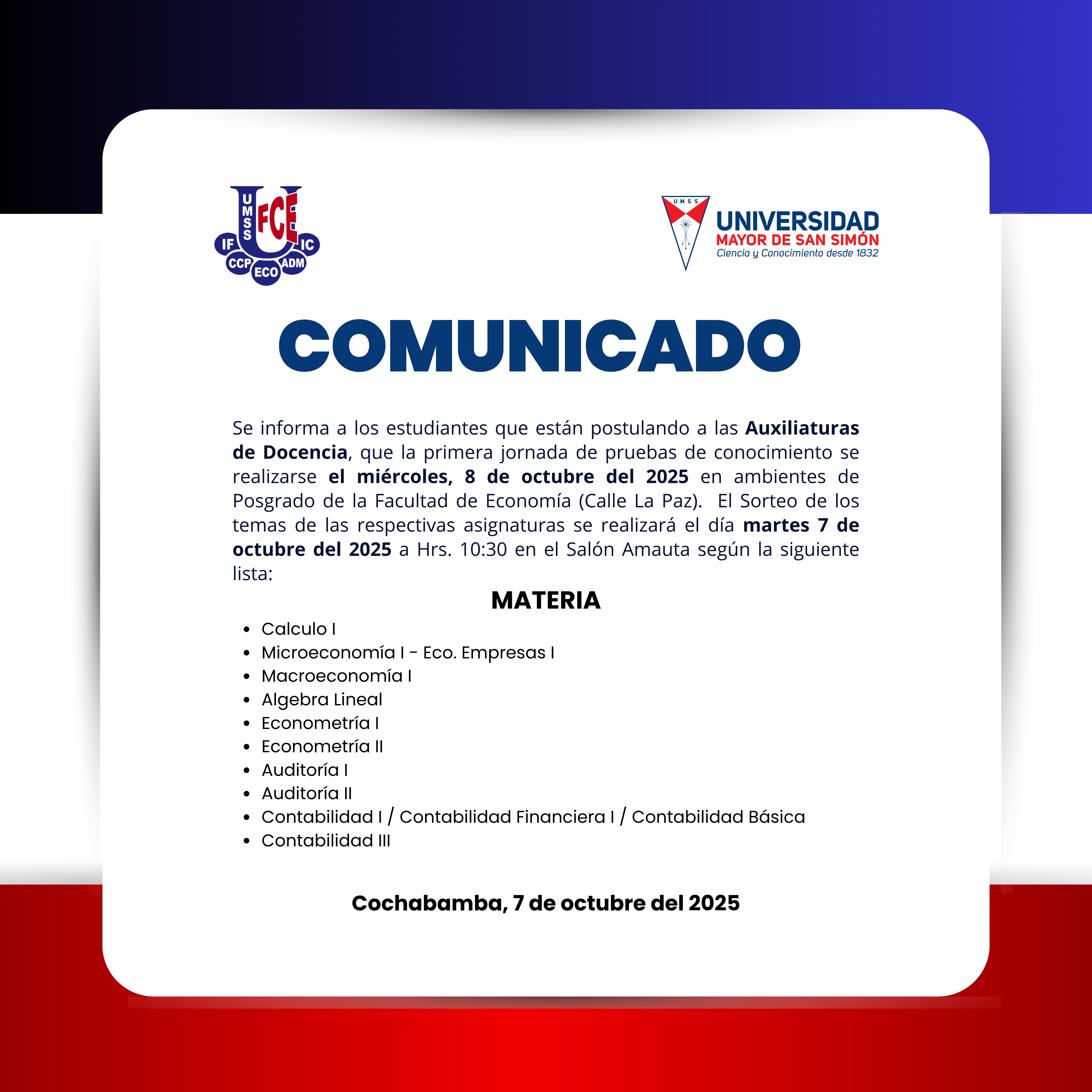 comunicado