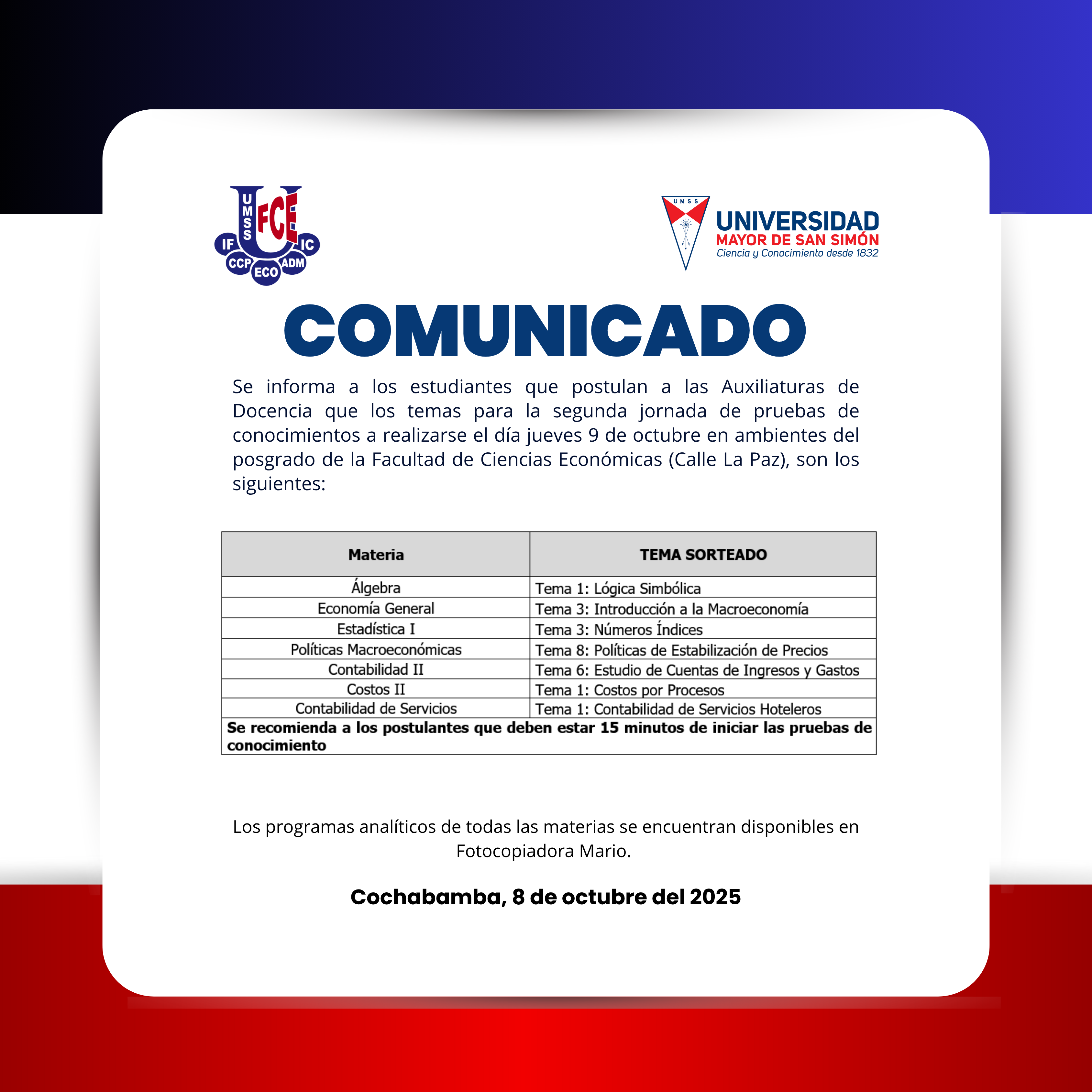 comunicado urgente