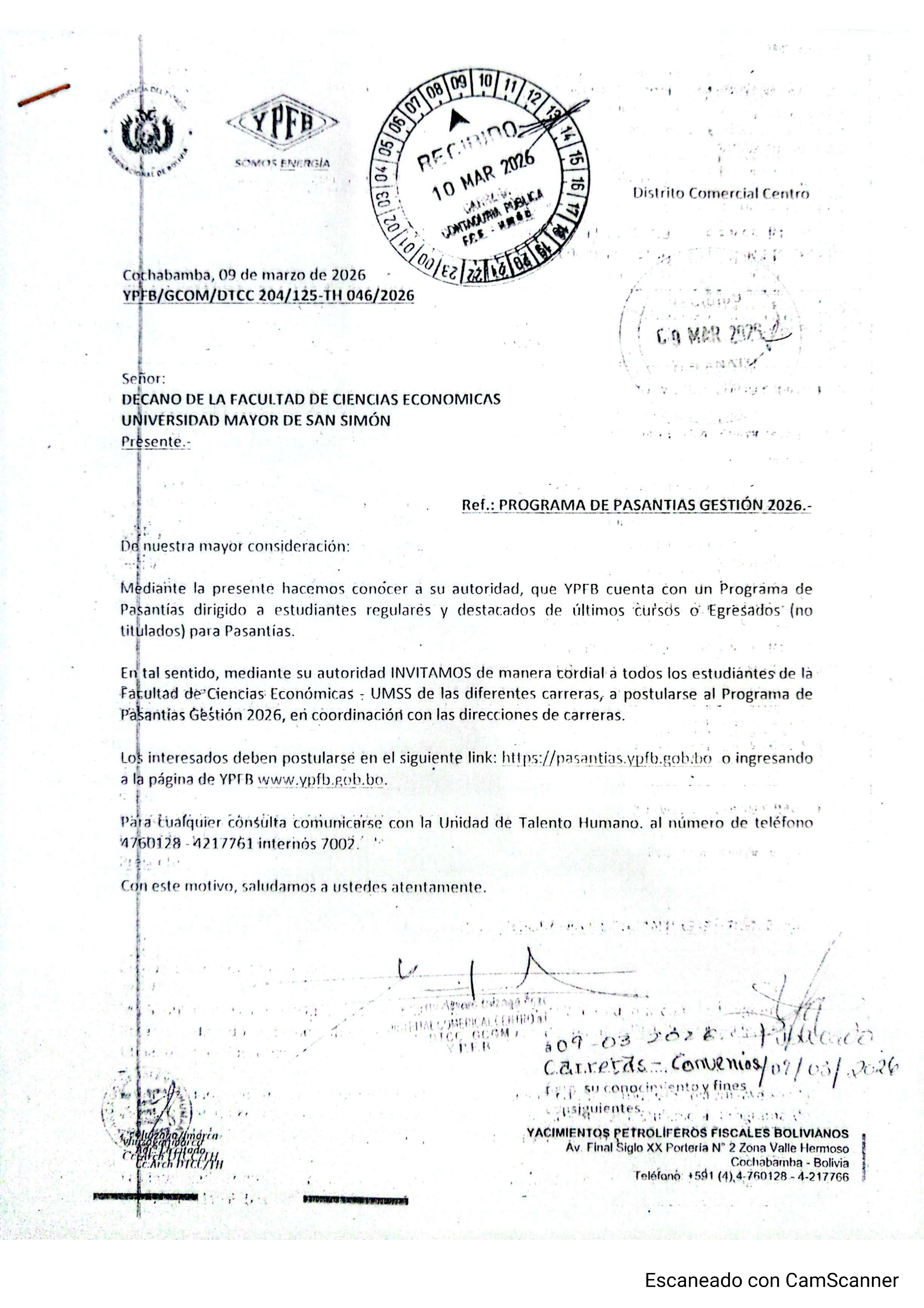 Programa de Pasantías 2026